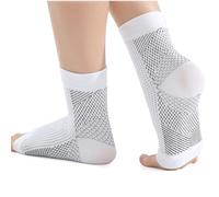 Neuropathy Socks, Soothe Socks for Neuropathy Pain, Tendonitis compression socks, Ankle Brace for Plantar Fasciitis Sleeve Soothe,Anti Fatigue Compression Foot Sleeve Support Brace Sock (white/1pcs)
