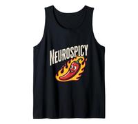 Neurospicy Funny TDAH Autismo Concienciación Chili Peppers Camiseta sin Mangas