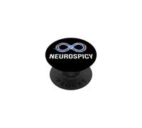 Neurospicy Infinity Loop | Autismo TDAH Humor - Glitch Art PopSockets PopGrip Adhesivo