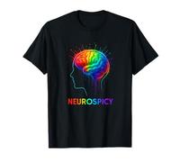 Neurospicy Rainbow Brain Introvert Neurodivergent Pride Camiseta