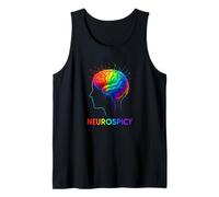 Neurospicy Rainbow Brain Introvert Neurodivergent Pride Camiseta sin Mangas