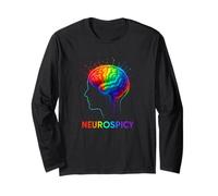 Neurospicy Rainbow Brain Introvert Neurodivergent Pride Manga Larga
