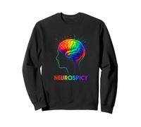 Neurospicy Rainbow Brain Introvert Neurodivergent Pride Sudadera