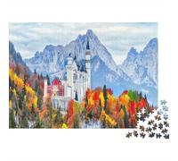 Neuschwanstein Castle Jigsaw Puzzle 1000 Piezas Reciclado Neuschwanstein Castle Puzzles for Niños Padre-Hijo Juego Accesorios Desarrollo Niños‘s Inteligencia Educativo 52x38cm/1000pcs