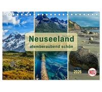 Neuseeland - atemberaubend schön (Tischkalender 2026 DIN A5 quer), CALVENDO Monatskalender: Neuseeland, ein beindruckendes Land, in dem fast jede Klimazone zu finden ist und das auf kleinstem Raum.