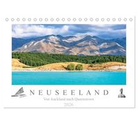Neuseeland - Von Auckland nach Queenstown (Tischkalender 2026 DIN A5 quer), CALVENDO Monatskalender: Traumhafte Landschaften vom schönsten Ende der Welt.