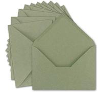 NEUSER PAPIER GUSTAV NEUSER - Sobres vintage DIN C5 de papel kraft de 120 g/m², 157 x 225 mm, color verde, reciclado, pegamento húmedo, solapa puntiaguda, ecológica, 15 unidades