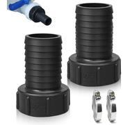 NEUSID 2 adaptadores IBC S60 x 6 a boquilla de manguera, adaptador de depósito IBC S60 x 6 (60 mm) rosca gruesa importación a 50 mm, adaptador de manguera de jardín, adaptador de manguera de tanque