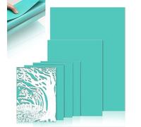 NEUSID Juego de 6 placas de linóleo de 3 mm de goma blanda de corte de linóleo 4A6+A5+A4, placa de linóleo para grabado, placa de linóleo de PVC para grabado de linolaje, sellos, manualidades