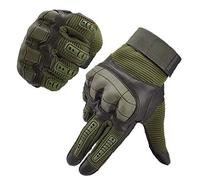 Neusky Guantes tácticos para Ciclismo, Moto, MTB, Deportes al Aire Libre, airsopies, Militar, Paintball, Caza para Hombre (Verde, S)