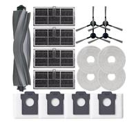 Neutop Recambios compatibles con Dreame L10s Pro Ultra Heat/L10s Ultra Gen 2/X30 Ultra Robot Aspiradora con 1 cepillo de rodillo, 4 filtros, 4 cepillos laterales, 4 almohadillas de fregona, 4 bolsas