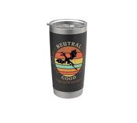 Neutral Bueno Hacer lo correcto Vintage RPG Jugador Jugador Vaso térmico de acero inoxidable de doble pared