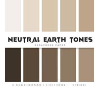 Neutral Earth Tones Scrapbook Paper: Minimalist Beige, Taupe & Brown Solid Colors for Journals, Card Making, Junk Journals & Paper Crafts