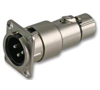 NEUTRIK Adaptador de Panel XLR Macho a Hembra, 3 Polos