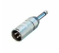 Neutrik Adaptador versátil XLR de 3 clavijas a macho de 6,35 mm, Plata