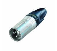 Neutrik Conector de cable macho XLR de 3 polos Carcasa de níquel NC3MXX, Plata