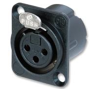 NEUTRIK Conector XLR, 3 Polos, Montaje en Chasis, Crimpado