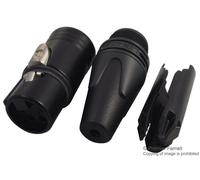 NEUTRIK Conector XLR Hembra, 4 Polos, Negro, Montaje en Cable