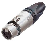 NEUTRIK Conector XLR Macho 4 Polos, Negro, Contactos Plateados