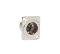 Neutrik ? embase xlr, 4 puntos, macho, plata, niquelado, tipo d