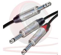 Neutrik Jack Estéreo a 2 X Neutrik Mono Clavijas, Sommer Ónice 2025 Cable Negro