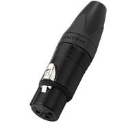 Neutrik NC-3FXXB Neutrik-Xlr-Kupplung 3-polig-Für Cable Ø 3,5 -8 mm-Vergoldet