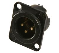 NEUTRIK NC3MD-LX-B Conector XLR Panel de 3 Polos, Contactos Dorados