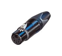 Neutrik nc5fxx-bag 5 pines hembra cable mt, acabado en negro