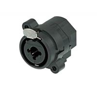 Neutrik NCJ5FI-H XLR chasis, Serie Combo, 3 polos hembra, XLR híbrido y 1/4" Jack, mono, PCB horizontal, retención y disparo push