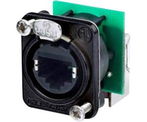Neutrik NE8FDP-R-B RJ45 conector de datos etherCON Serie D NE8FDP-R-B Hembra, Ángulo de polo: 8P8C Negro 1 pieza(s)