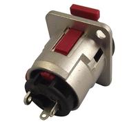 Neutrik NJ3FP6C - Conector aéreo de 6,3 mm hembra de 3 pines, forma D
