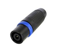 Neutrik NLT4MXX-BAG speakON STX - Conector de cable macho de 4 polos, carcasa de metal negro y cromado