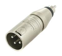 Neutrik NTR-NA2MPMM - Adaptador para cable (XLR, RCA, Male connector / Male connector, Plata)
