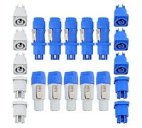 Neutrik Powercon Tipo A - Juego de 10 conectores Nac3Fc Nac3Mpa-1 Chasis Plug Panel Adaptador Conector y Hembra para Amplificador Mezclador