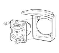Neutrik SCDX-9 Negro tapa de cierre para todos los conectores de chasis de tamaño D