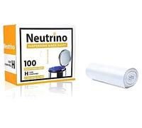 Neutrino Bolsas de basura (100 unidades) con forro de 8 a 9 galones, bolsas de basura de plástico resistentes con cordón, compatibles con cubos de basura simples Human Code H