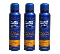 Neutro Roberts Hombre Desodorante Seco Anti Sudor Spray - 3 x Paquetes de 150 ml