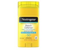 Neutrogena Beach Defense Protector solar Stick con amplio espectro SPF 50+, protector solar ligero resistente al agua con fórmula libre de aceite y libre de PABA, 1.5 onzas