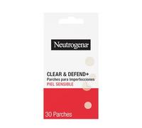 Neutrogena Clear & Defend Parches Hidrocoloides para Imperfecciones, 30 uds | Para Piel Sensible, Reducen Granos, Absorben Impurezas, Actúan en 6h, Retirada Delicada, 2 tamaños de 12 mm y 9 mm