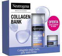 Neutrogena Collagen Bank Crema solar hidratante SPF30Collagen Bank Crema hidratante con protección solar, 50 ml Crema para el contorno de ojos, 15 ml SPF30