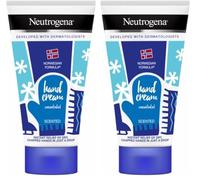 Neutrogena Crema de manos concentrada perfumada (50 ml), crema hidratante calmante con 40% de glicerina + vitamina E para manos extremadamente secas y agrietadas (Paquete de 2)