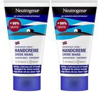Neutrogena Crema de manos concentrada perfumada (75 ml), crema hidratante calmante con 40% de glicerina + vitamina E para manos extremadamente secas y agrietadas (Paquete de 2)