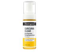 Neutrogena Curcuma Clear Espuma limpiadora calmante (150 ml), desmaquillante con cúrcuma para piel sensible con impurezas, espuma limpiadora facial que elimina la suciedad y el exceso de sebo