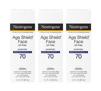 Neutrogena Età scudo anti-ossidante viso crema solare con SPF 70 ad ampio spettro, senza olio e non comedogenico idratante crema solare per prevenire i segni dell'invecchiamento, 3 fl. oz