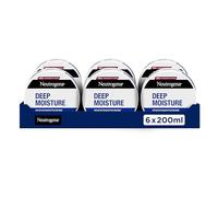 Neutrogena Fórmula noruega Deep Moisture Body Creme, 6 x 200 ml | Loción corporal no grasa con 10% de glicerina y tecnología Pro-Ceramide, 72 h de hidratación intensa, para piel seca