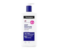 Neutrogena Fórmula noruega Deep Moisture Loción Corporal, 400 ml | Loción corporal no grasa con 10% de glicerina y tecnología Pro-Ceramide, 72 h de hidratación intensa, para piel seca