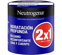 Neutrogena Fórmula Noruega Hidratación Profunda Bálsamo Reconfortante - Pack de 2 X 300 ml - Crema Hidratante Forporal y facial con tecnología Pro-Ceramida para Pieles Secas.