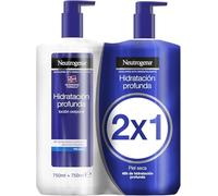 Neutrogena Fórmula Noruega Hidratación Profunda Loción Corporal de Absorción Inmediata (pack de 2 x 750 ml), crema hidratante corporal con tecnología Pro-Ceramida y Glicerina para piel seca