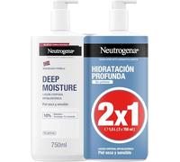Neutrogena Fórmula Noruega Hidratación Profunda Loción Corporal Hipoalergénica (2 X 750 ml), crema hidratante corporal para piel seca y sensible, crema hidratante con Pro Ceramida y Glicerina