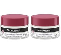 Neutrogena Fórmula Noruega Immediate Repair Bálsamo Nariz y Labios (15 ml), crema hidratante facial de rápida absorción, protector labial y nasal para labios agrietados y nariz reseca con Glicerina